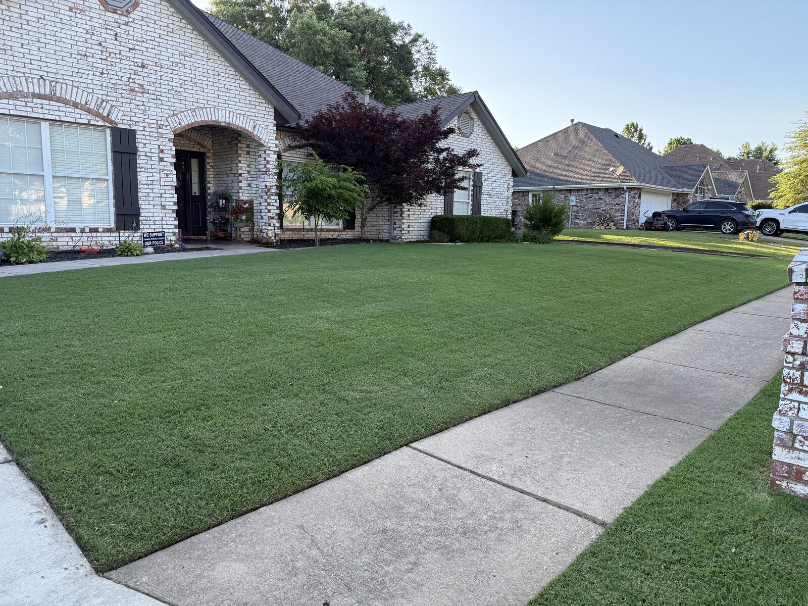 Freshly mowed lawn